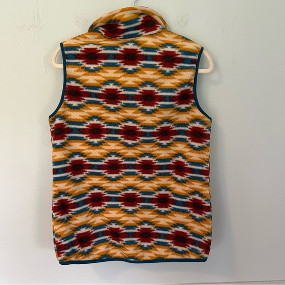 Patagonia Synchilla Aztec Print Fleece Full-Zip Vest Sise Medium - Picture 4 of 9